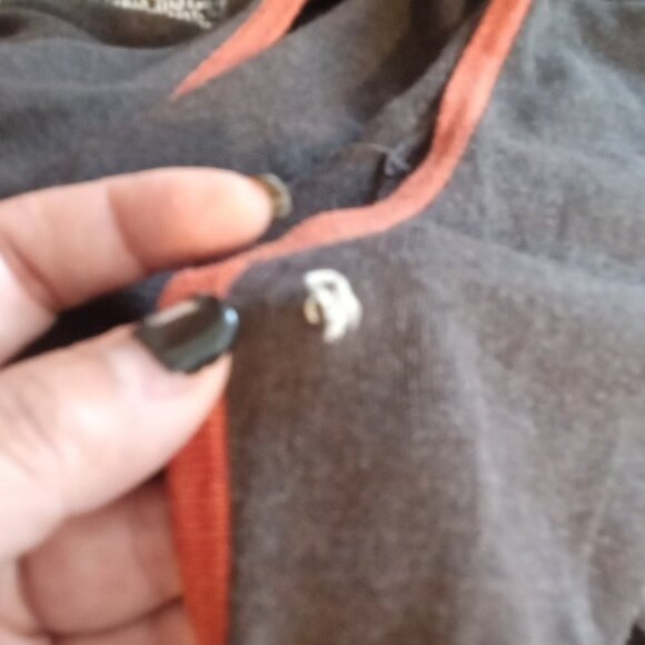 Bryn Walker Brown and Red Cardigan Sweater with Classic Knit Design Open Size S - Picture 9 of 10